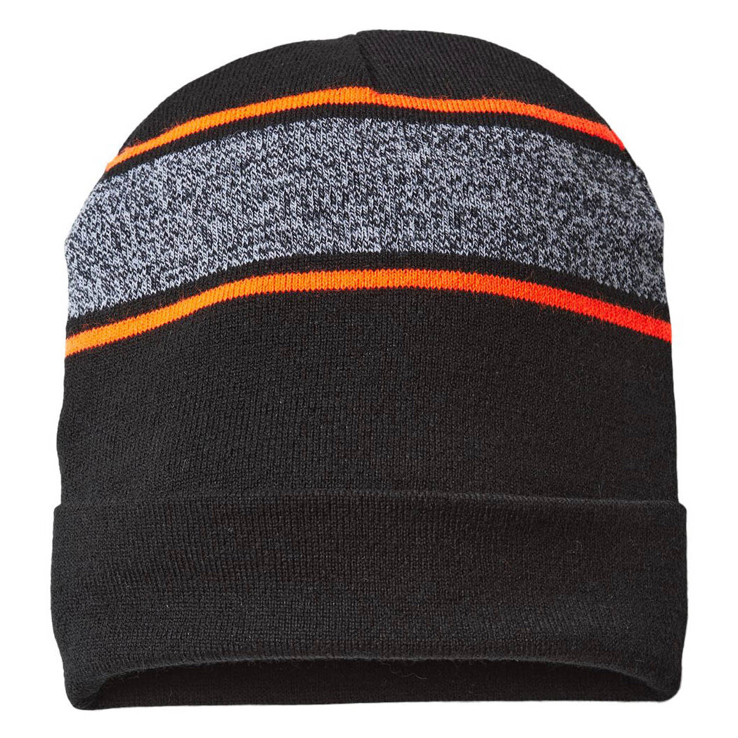 Black/Neon Yellow Beanies - Cap America - Soft Knit