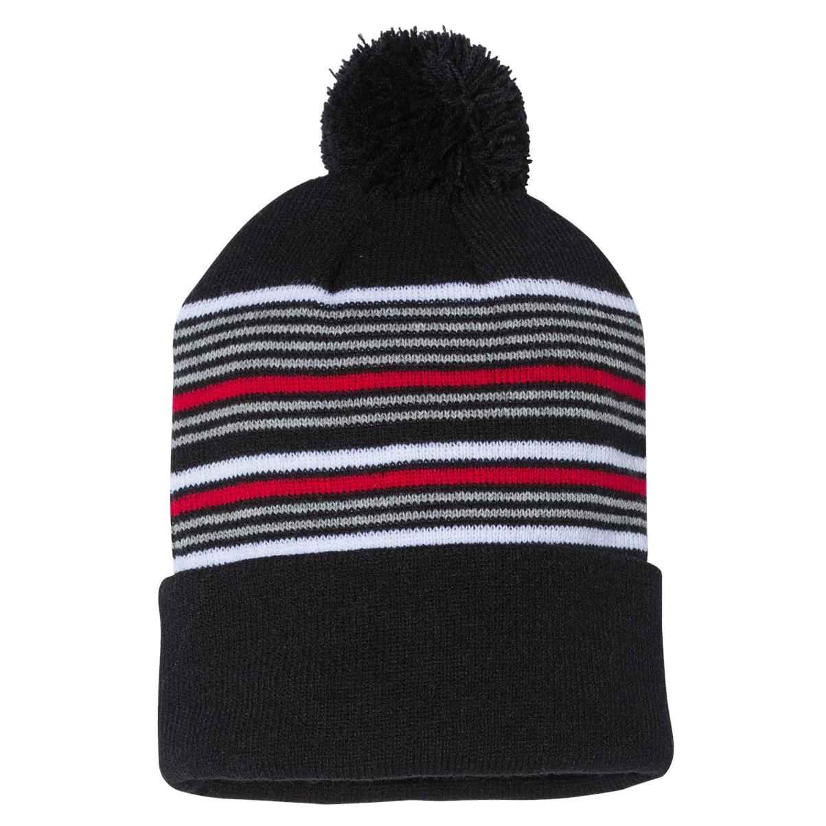 Black/White/Grey/Red Beanies - Sportsman - Stylish Knit