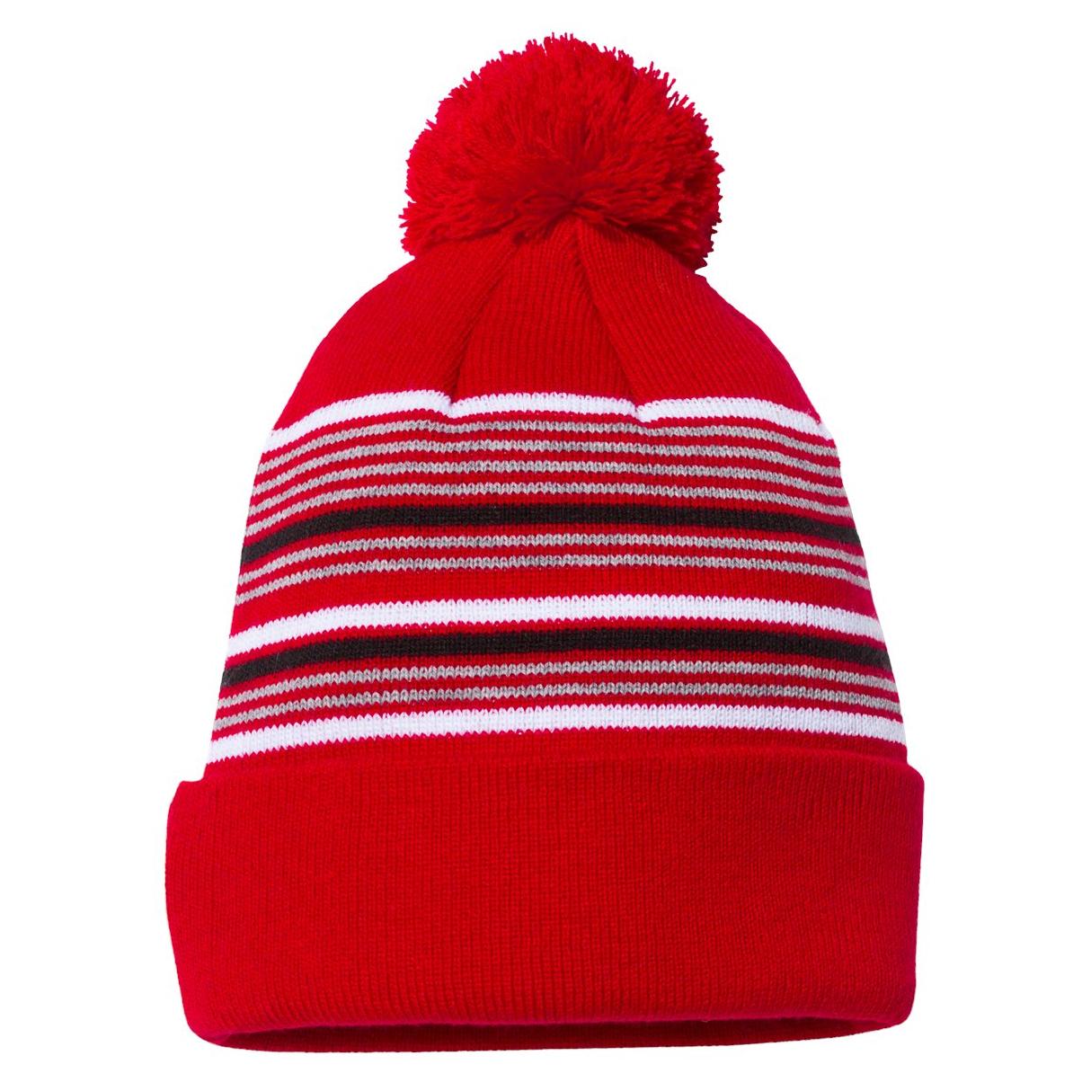 Black/White/Grey/Red Beanies - Sportsman - Stylish Knit