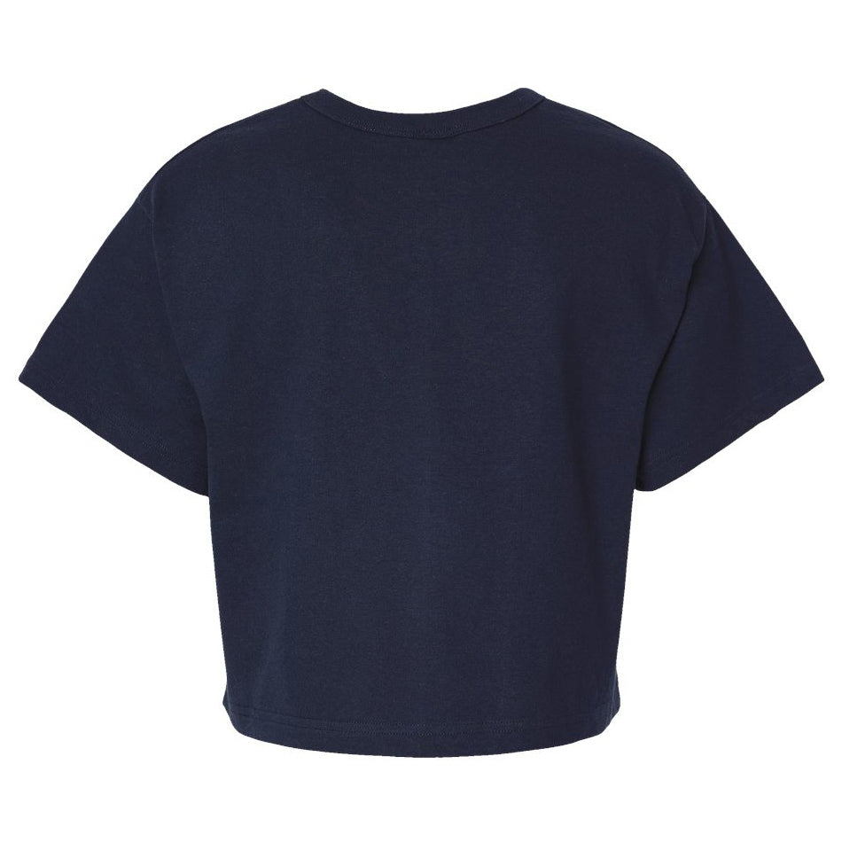 Black T-Shirts - Champion - Cropped Cotton Jersey