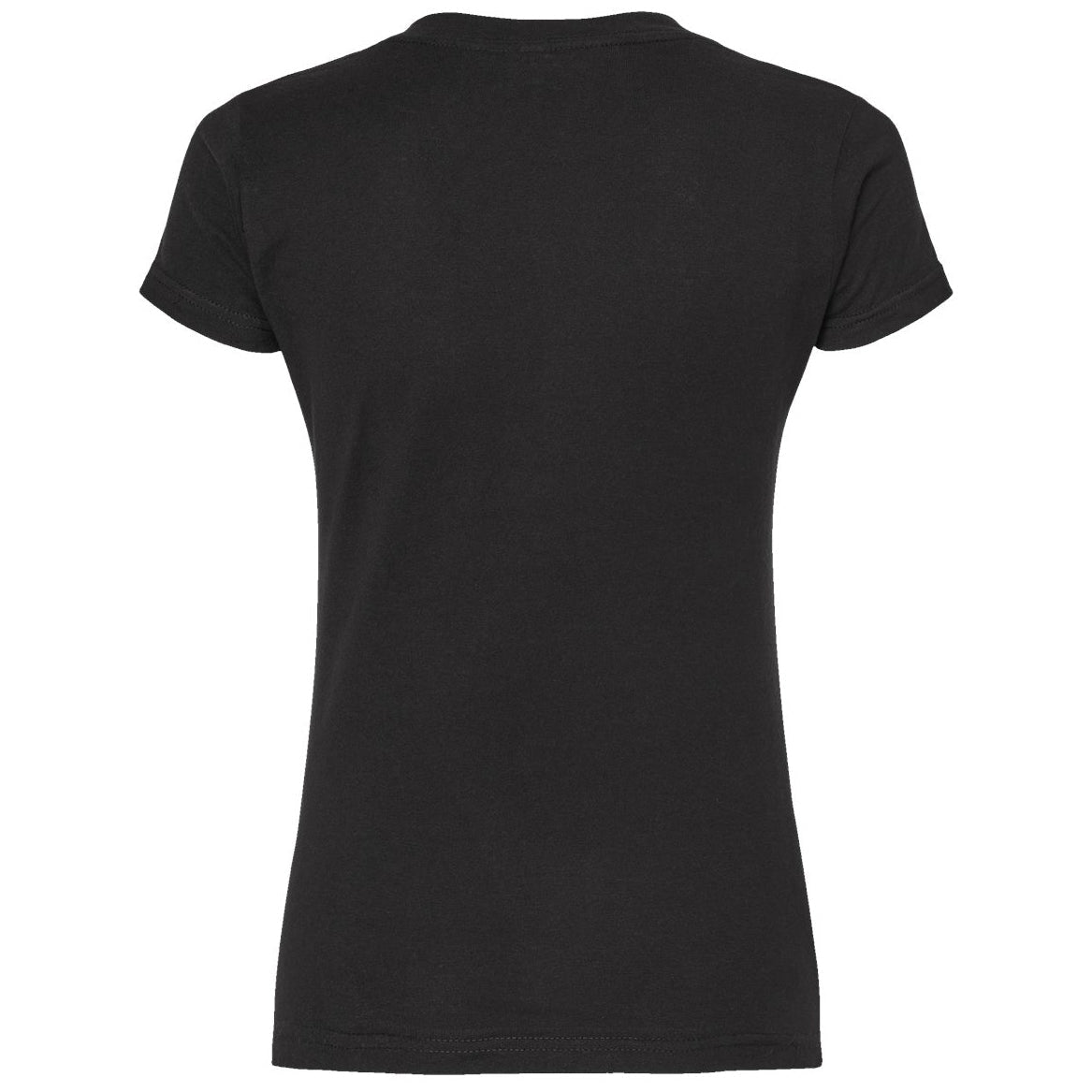 Black T-Shirts - Tultex - Slim Fit V-Neck Jersey - Casual Wear