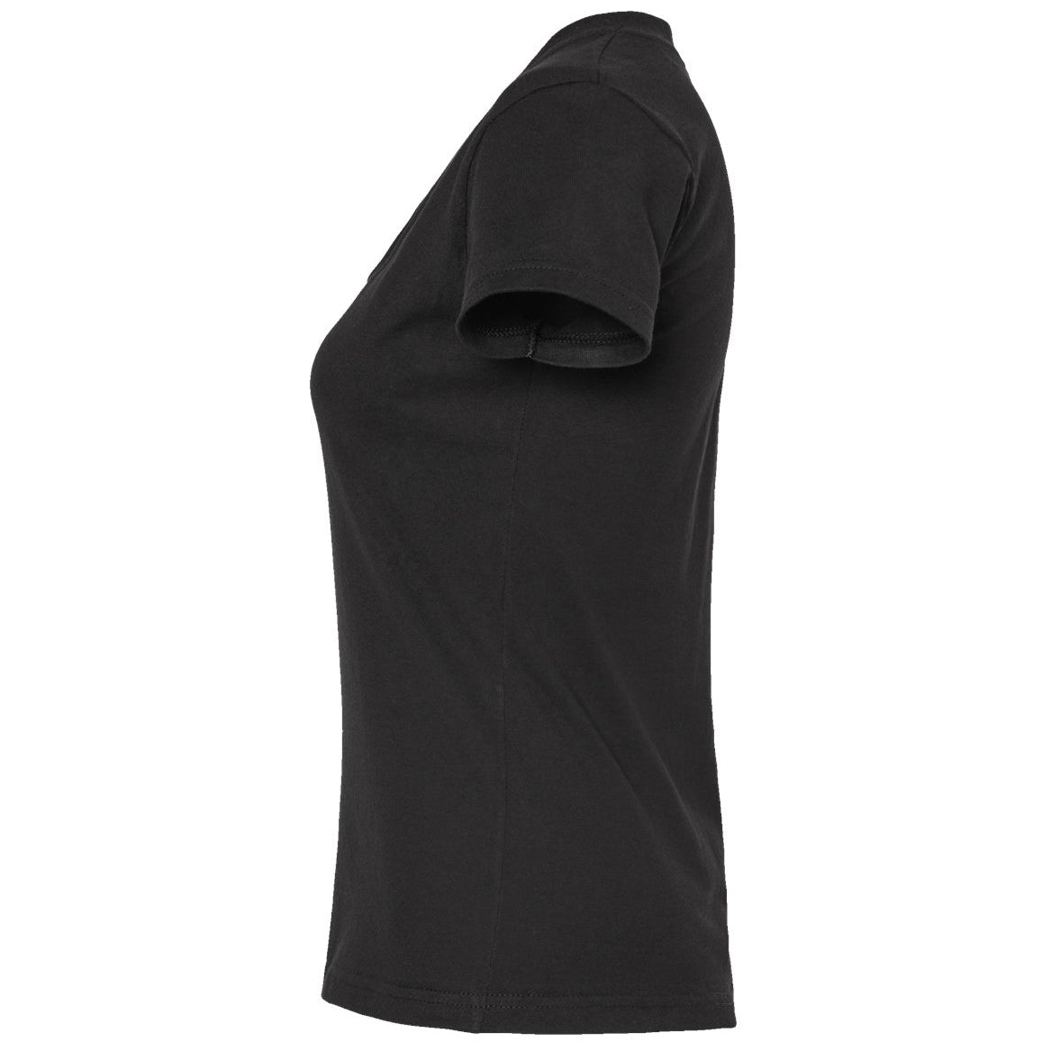 Black T-Shirts - Tultex - Slim Fit V-Neck Jersey - Casual Wear