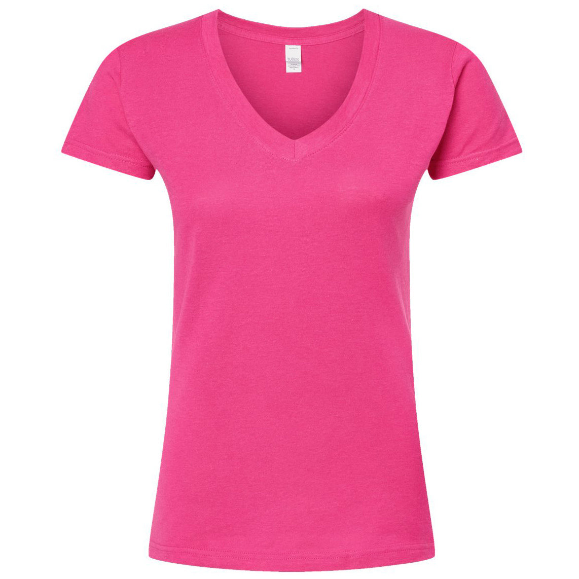 Black T-Shirts - Tultex - Slim Fit V-Neck Jersey - Casual Wear