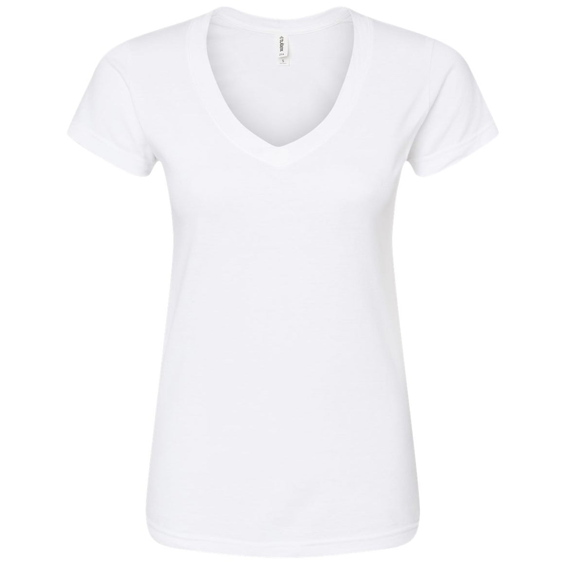 Black T-Shirts - Tultex - Slim Fit V-Neck Jersey - Casual Wear