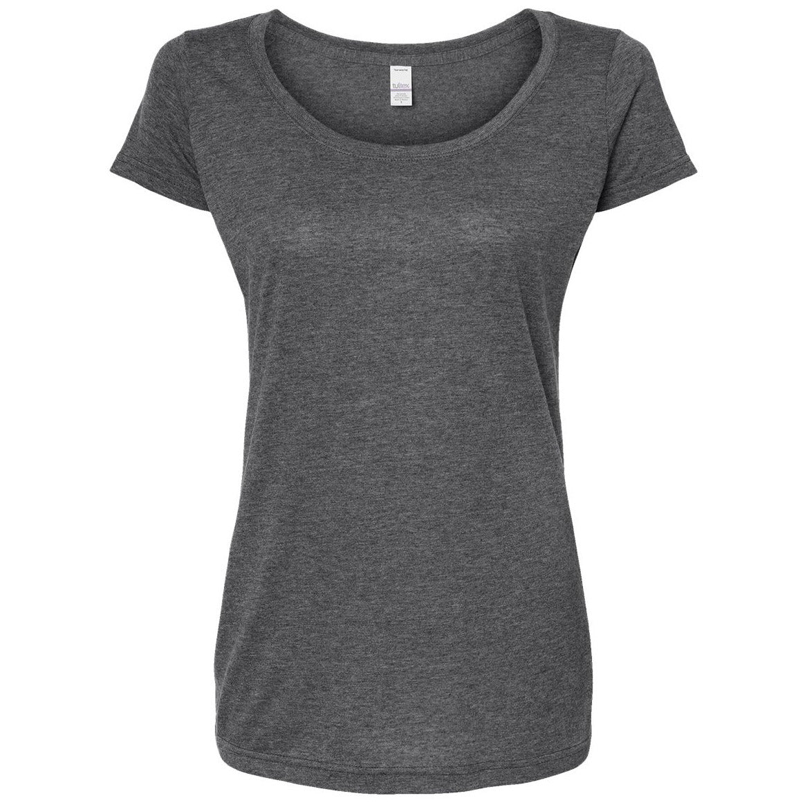 Black T-Shirts - Tultex - Women's Poly-Rich Scoop Neck
