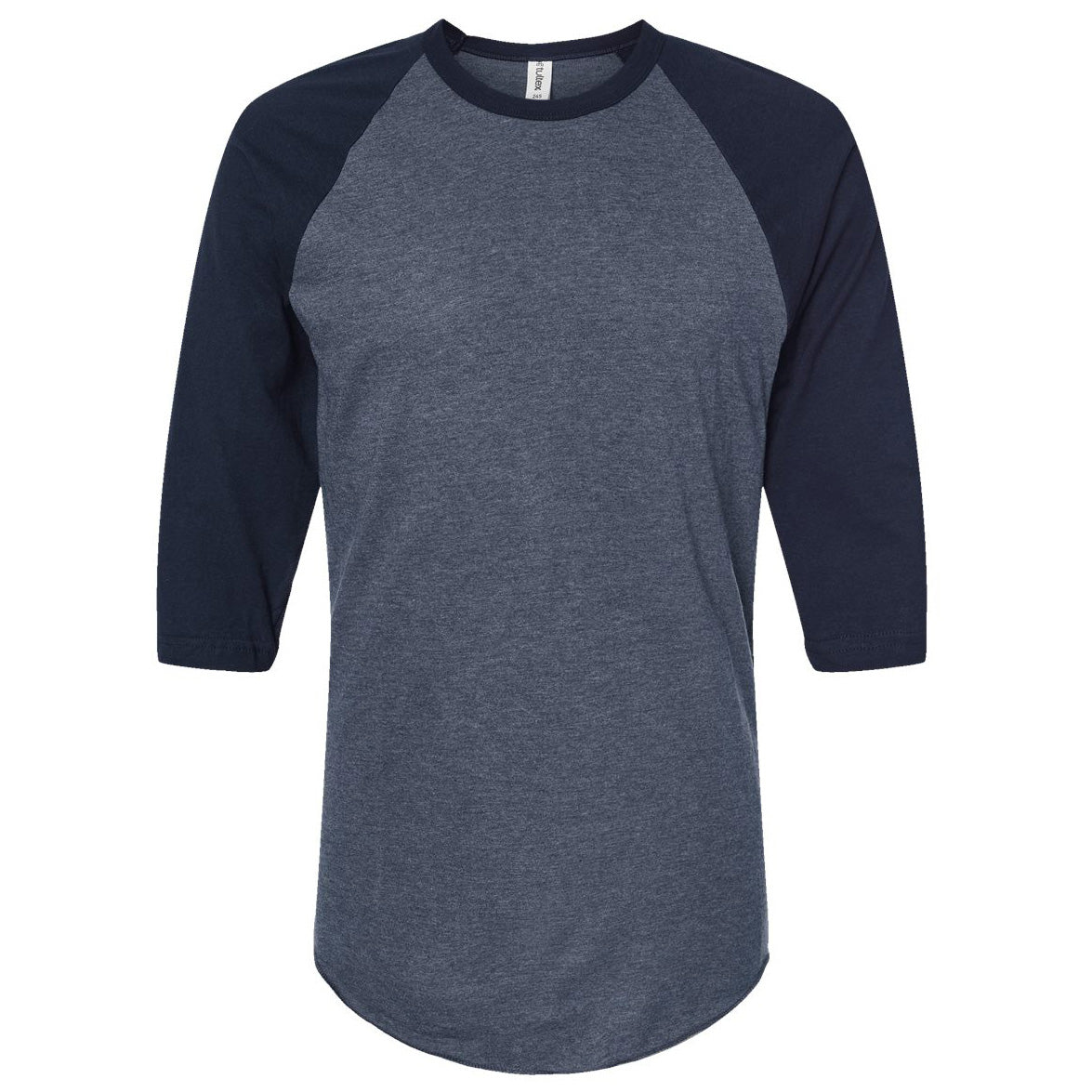 Black/Heather Charcoal T-Shirts - Tultex - Fine Jersey
