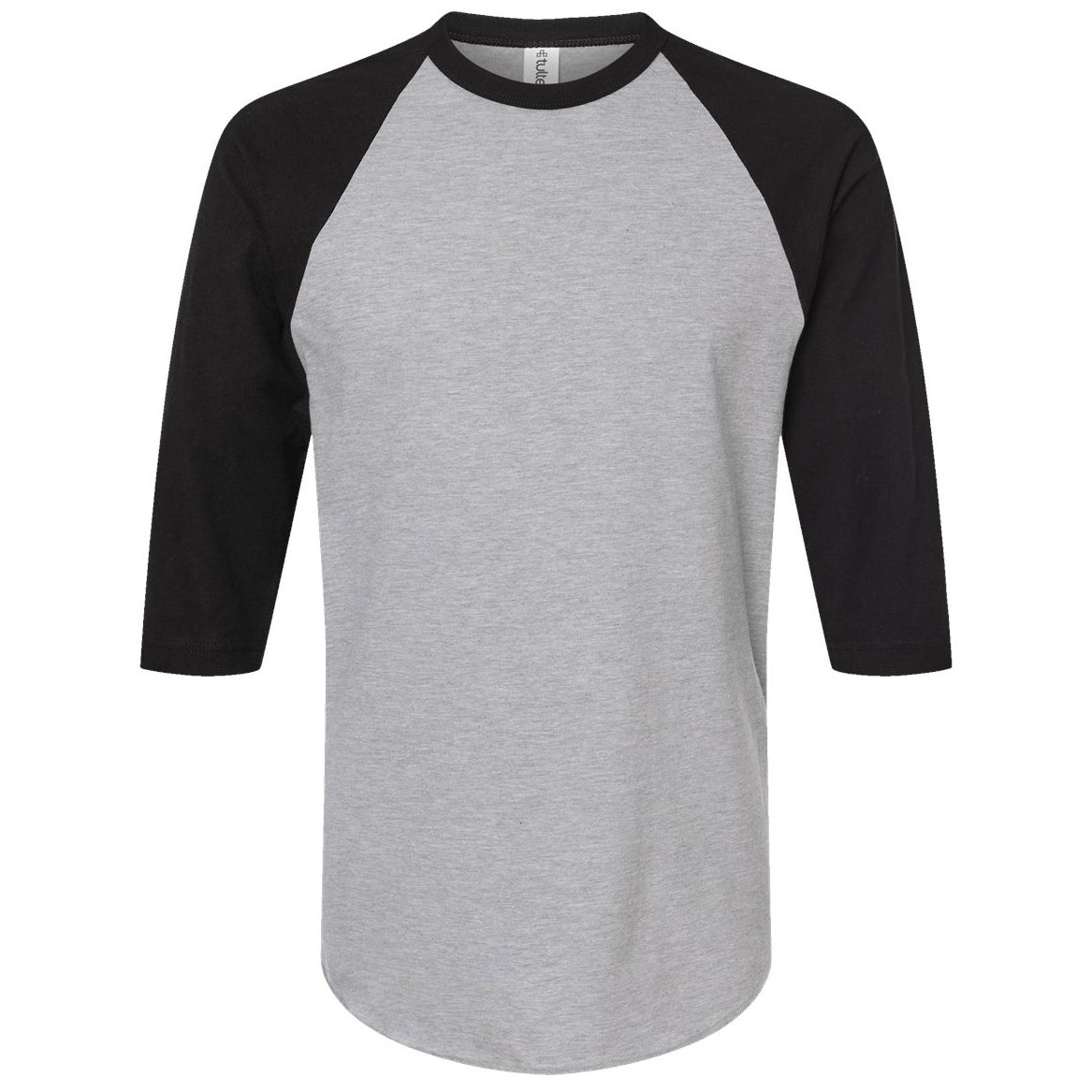 Black/Heather Charcoal T-Shirts - Tultex - Fine Jersey