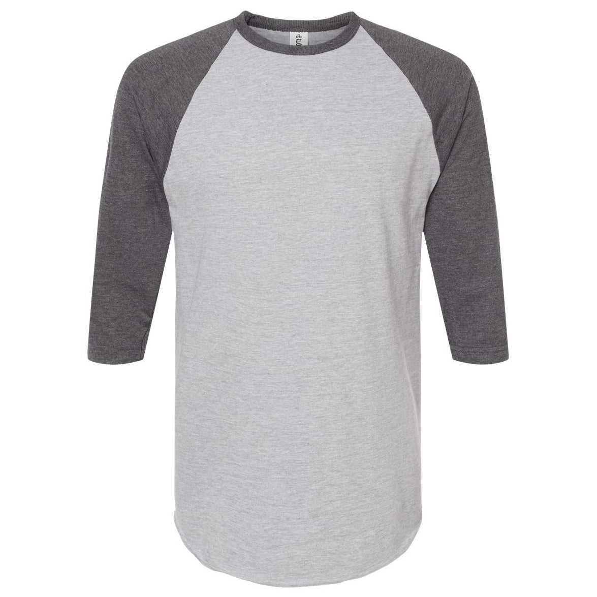 Black/Heather Charcoal T-Shirts - Tultex - Fine Jersey