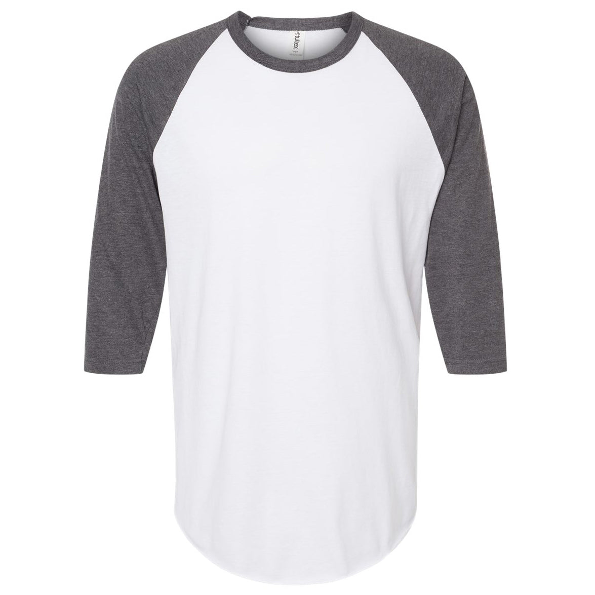 Black/Heather Charcoal T-Shirts - Tultex - Fine Jersey