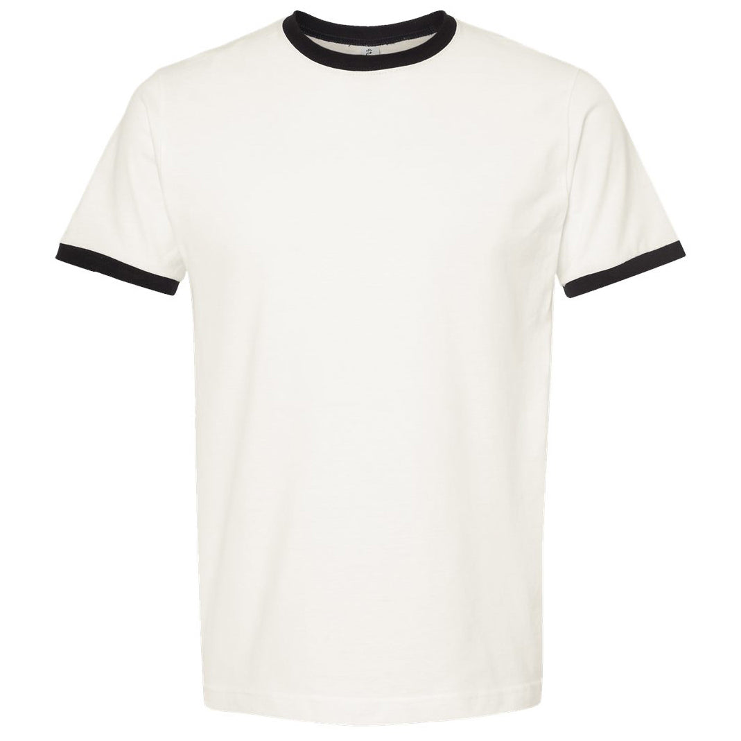 Black/White T-Shirts - Tultex - Stylish Jersey Ringer