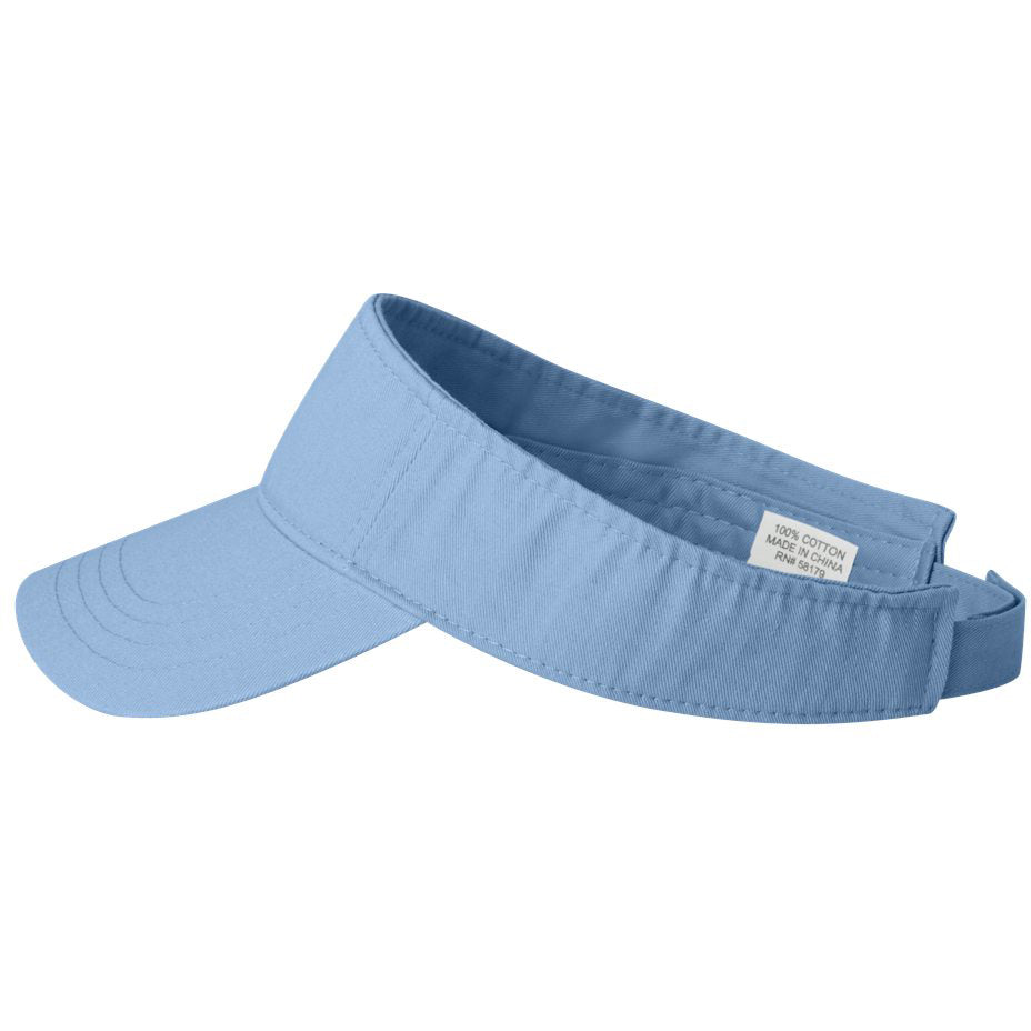 Black Visors - Valucap - Bio-Washed Cotton Fabric