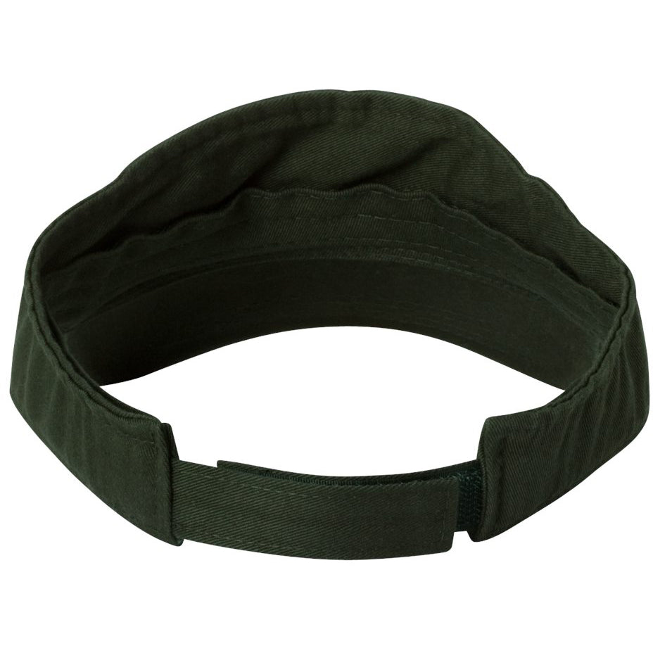 Black Visors - Valucap - Bio-Washed Cotton Fabric