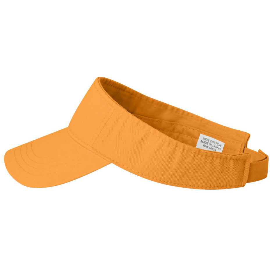 Black Visors - Valucap - Bio-Washed Cotton Fabric