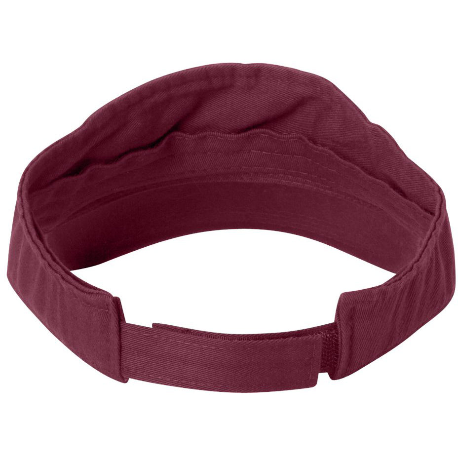 Black Visors - Valucap - Bio-Washed Cotton Fabric