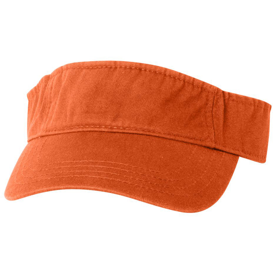 Black Visors - Valucap - Bio-Washed Cotton Fabric