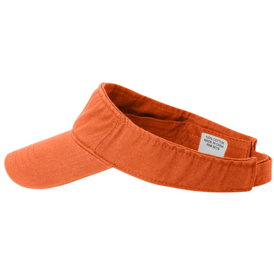 Black Visors - Valucap - Bio-Washed Cotton Fabric