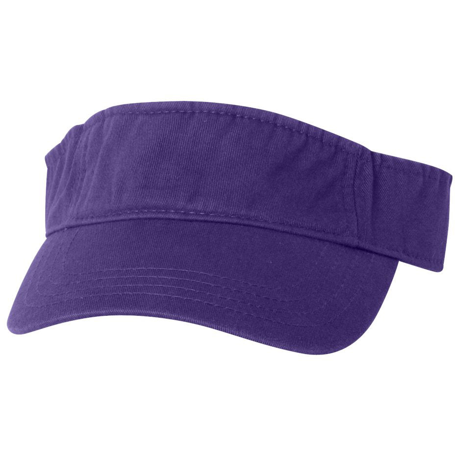 Black Visors - Valucap - Bio-Washed Cotton Fabric