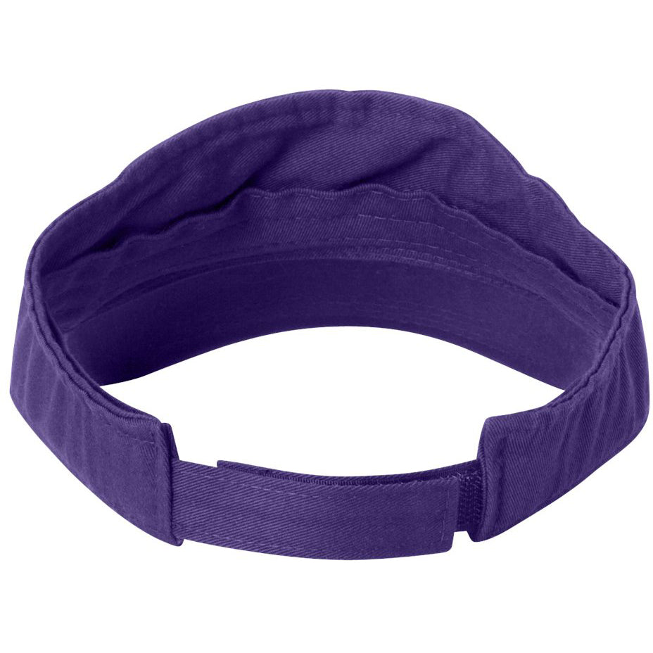 Black Visors - Valucap - Bio-Washed Cotton Fabric