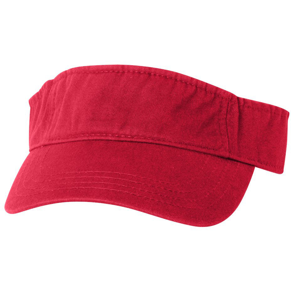 Black Visors - Valucap - Bio-Washed Cotton Fabric