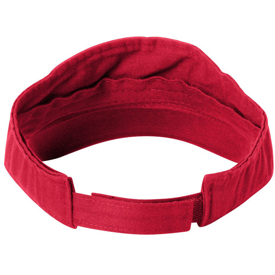 Black Visors - Valucap - Bio-Washed Cotton Fabric