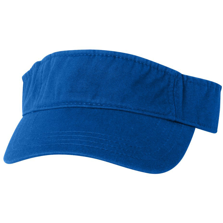 Black Visors - Valucap - Bio-Washed Cotton Fabric