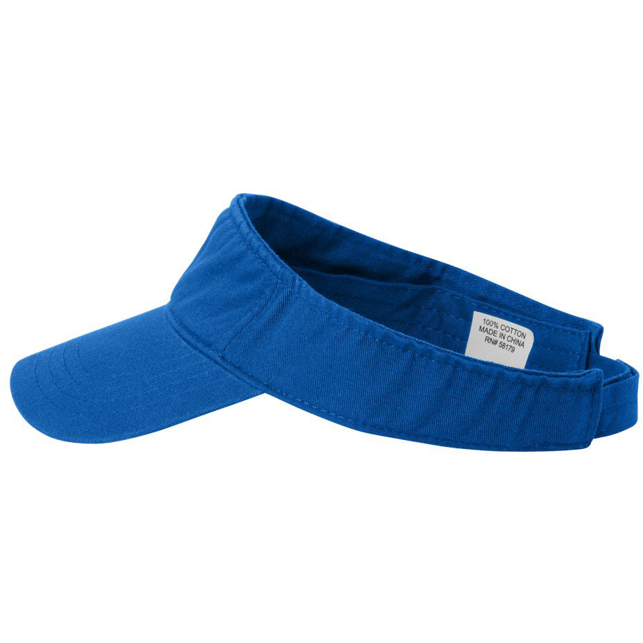 Black Visors - Valucap - Bio-Washed Cotton Fabric