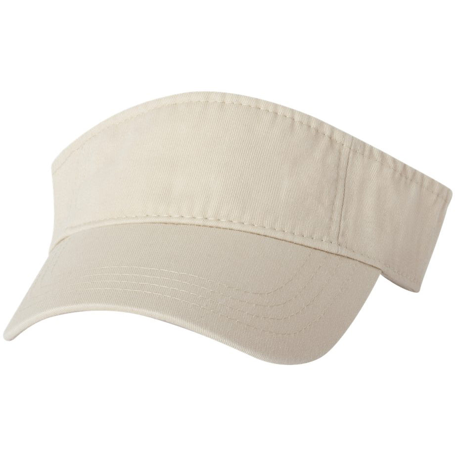 Black Visors - Valucap - Bio-Washed Cotton Fabric