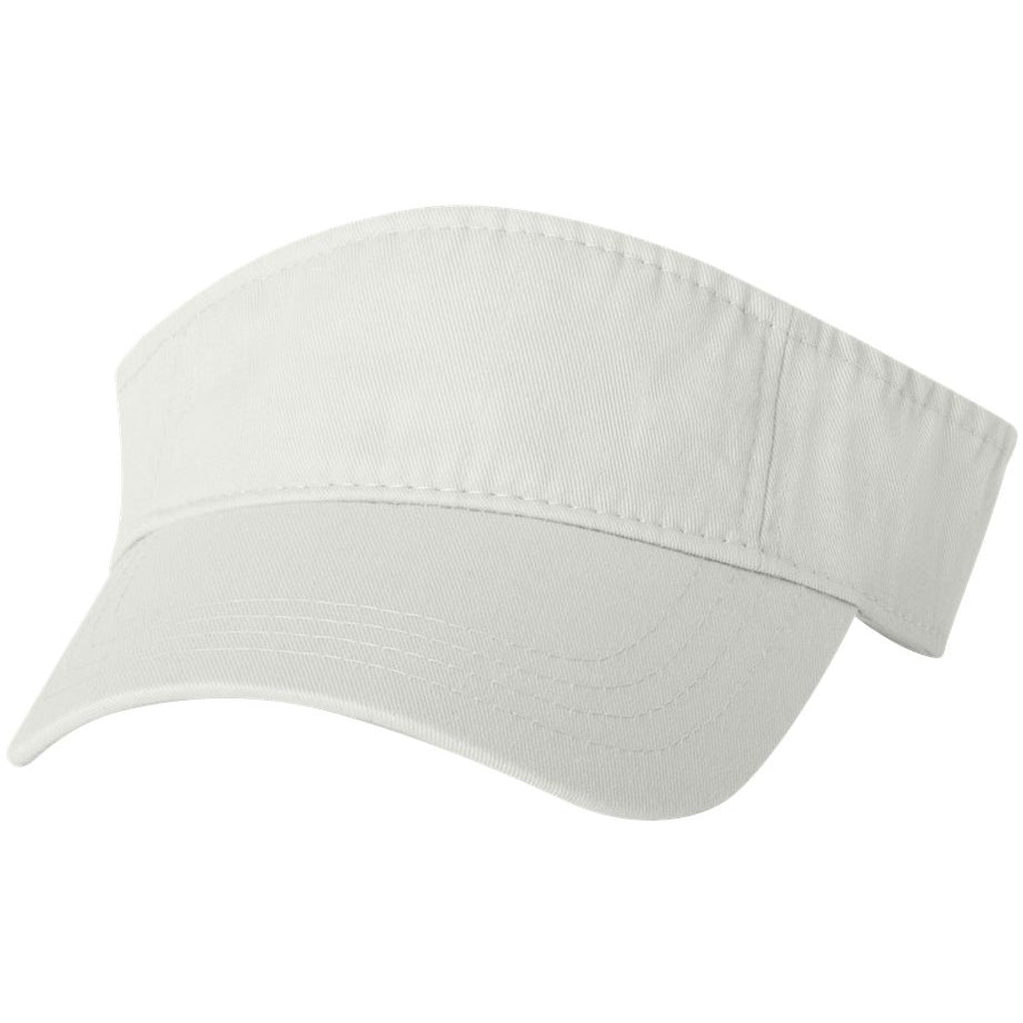 Black Visors - Valucap - Bio-Washed Cotton Fabric
