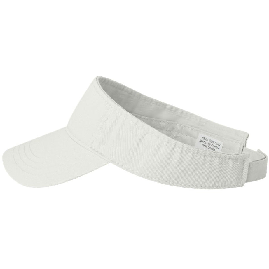 Black Visors - Valucap - Bio-Washed Cotton Fabric