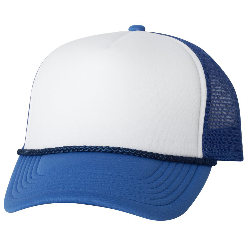 White Foam Ball Caps - Valucap - Mesh Back Design