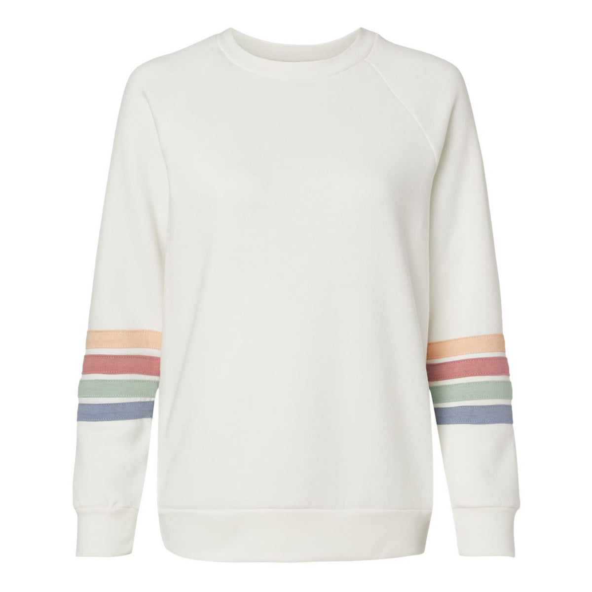 Charcoal Sweatshirt - MV Sport - Striped Sleeves Crewneck
