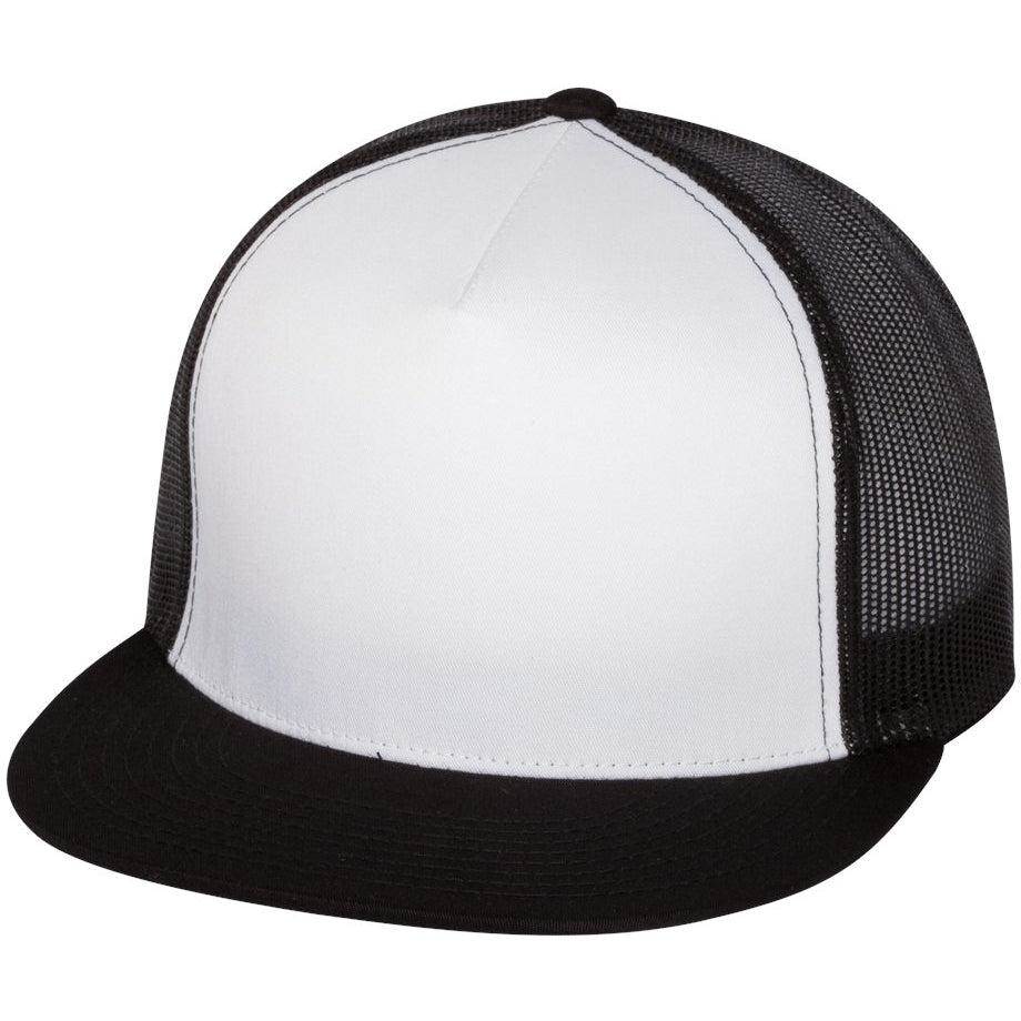 Black Flat Brim Hats - YP Classics - Stylish Trucker Cap