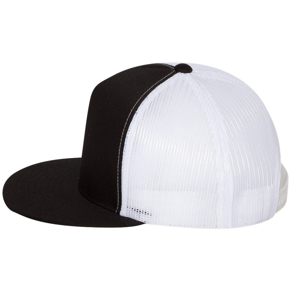 Black Flat Brim Hats - YP Classics - Stylish Trucker Cap