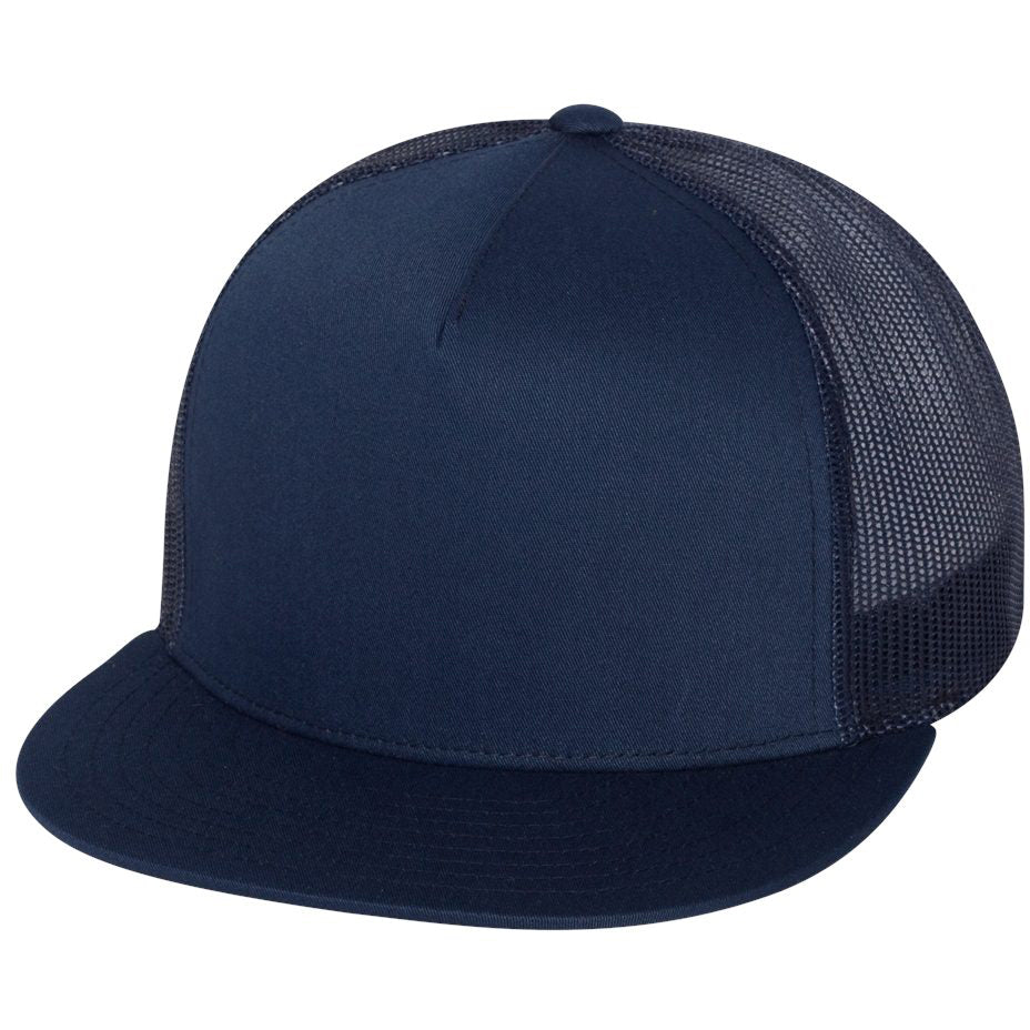 Black Flat Brim Hats - YP Classics - Stylish Trucker Cap
