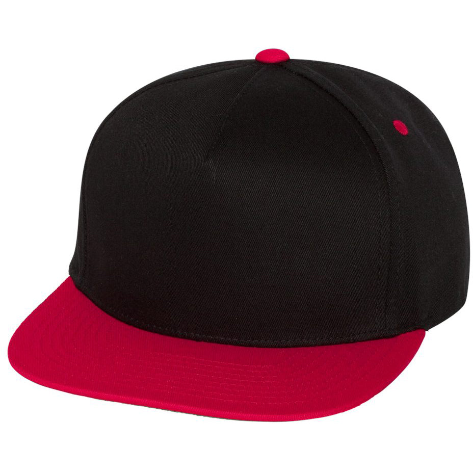 Black Flat Brim Hat - YP Classics - Cotton Twill