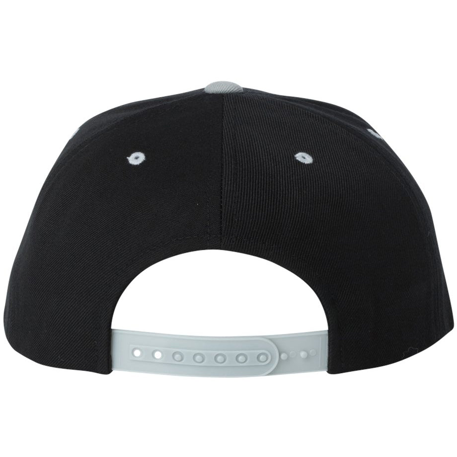 Black/Red Flat Brim Hat - YP Classics - Wool Blend