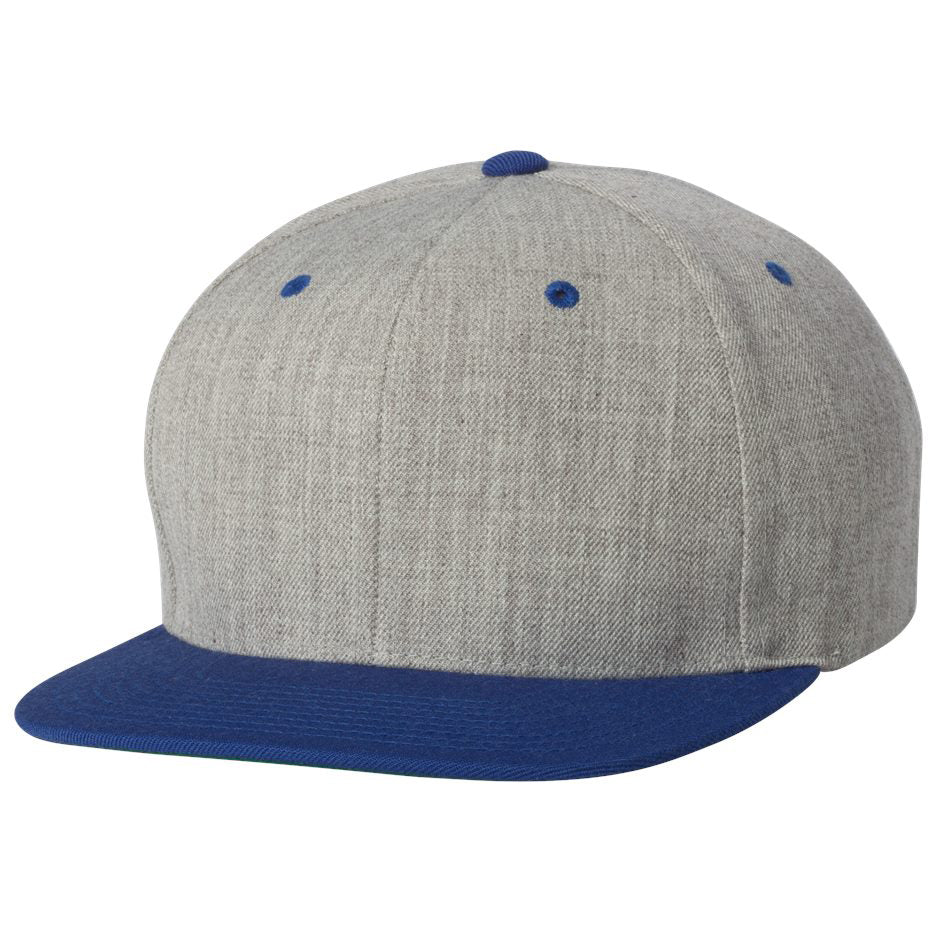 Black/Red Flat Brim Hat - YP Classics - Wool Blend