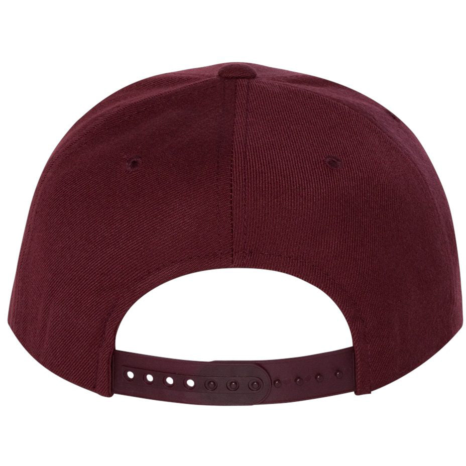 Black/Red Flat Brim Hat - YP Classics - Wool Blend