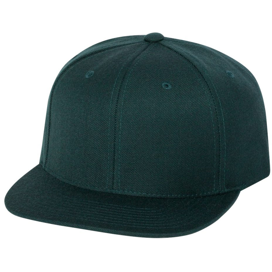 Black/Red Flat Brim Hat - YP Classics - Wool Blend