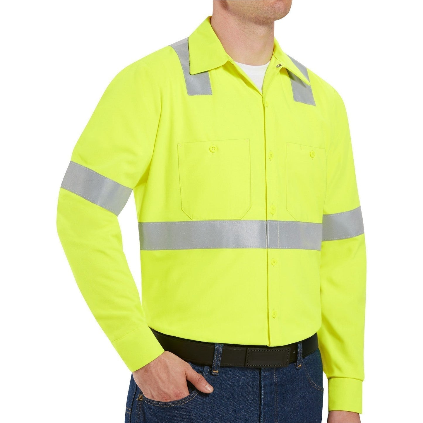 Fluorescent Button Up Shirt - Red Kap - Hi-Visibility