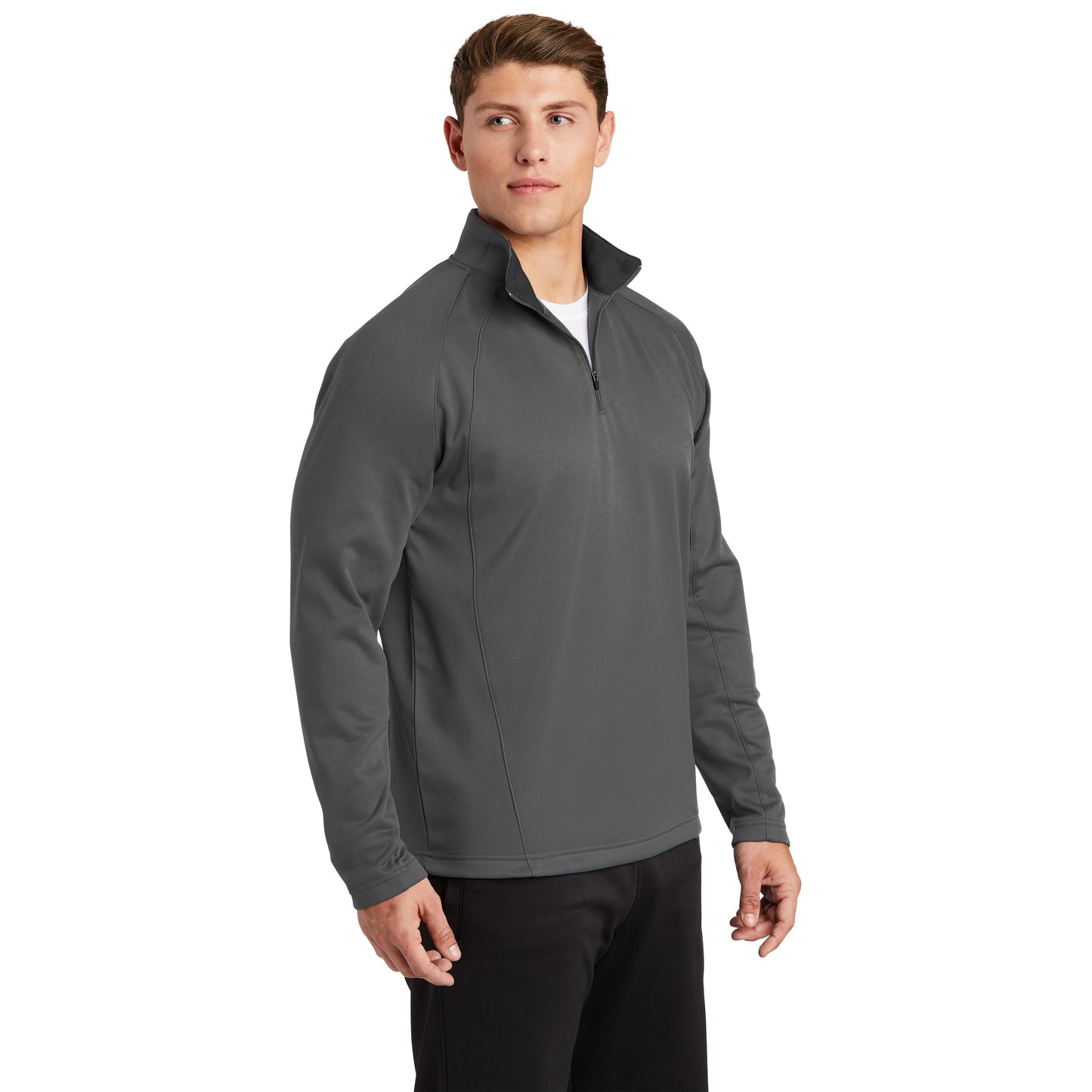 Black/Silver Sweatshirt - Sport-Tek - Warm Fleece