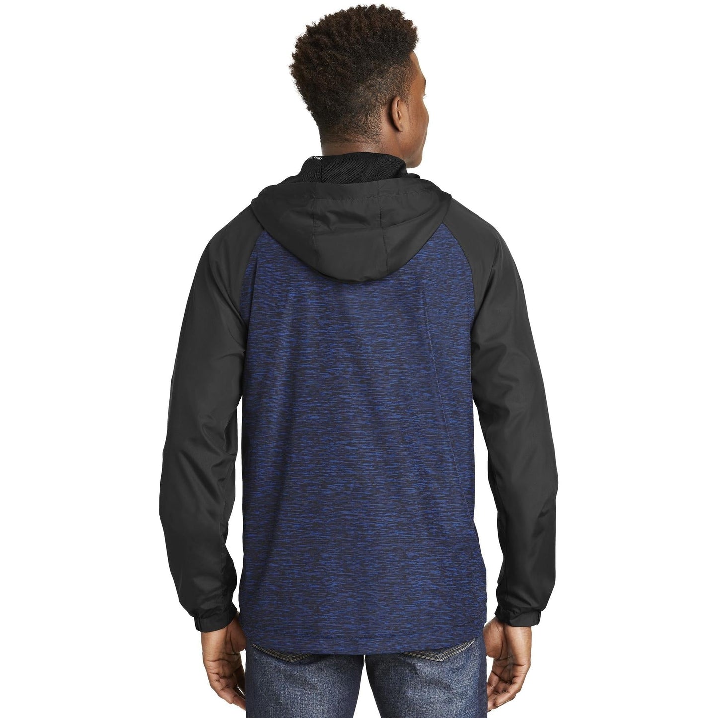 Black Windbreaker - Sport-Tek - Heather Design