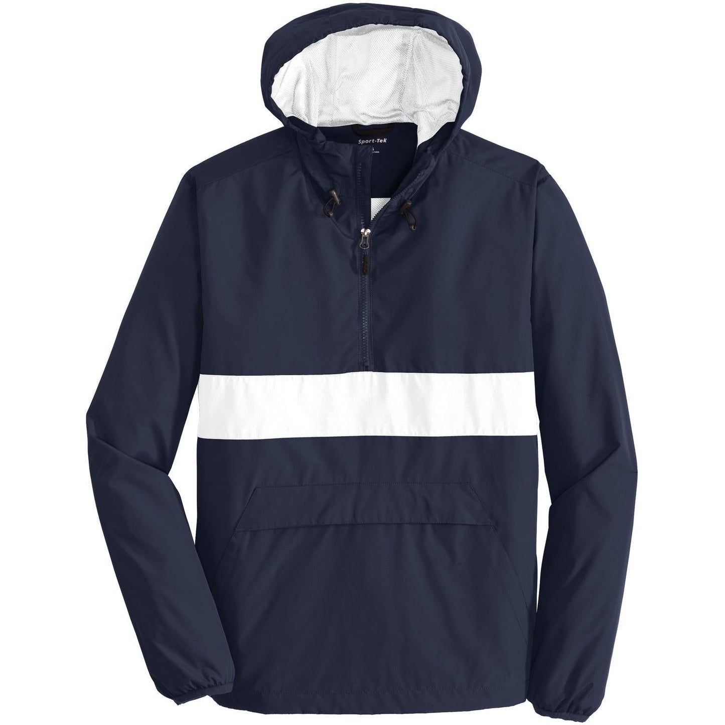 Black Windbreaker - Sport-Tek - Zippered Pocket Design