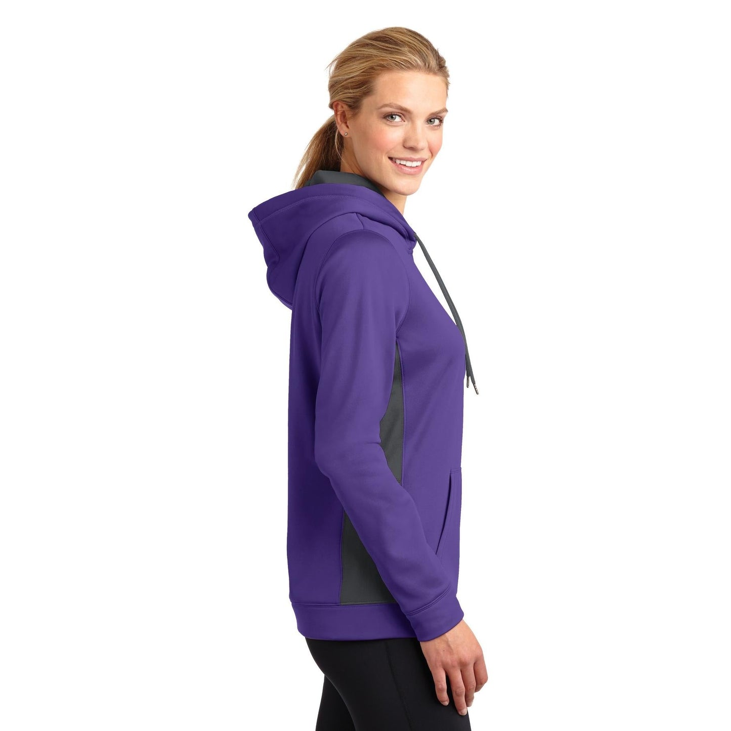 Purple/Dark Smoke Grey Sweatshirt - Sport-Tek - Colorblock Design