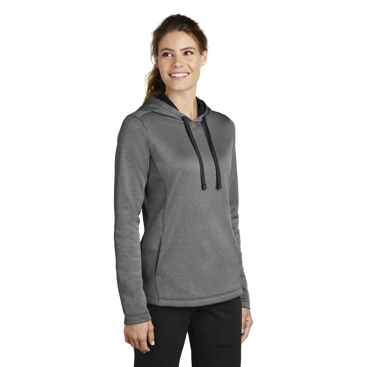 Black Heather Sweatshirt - Sport-Tek - Moisture-Wicking