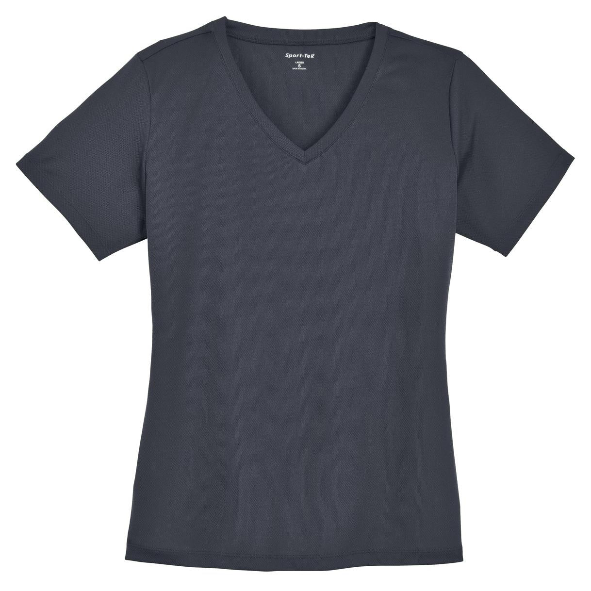 Black V-Neck Tee - Sport-Tek - Stylish Polyester Blend