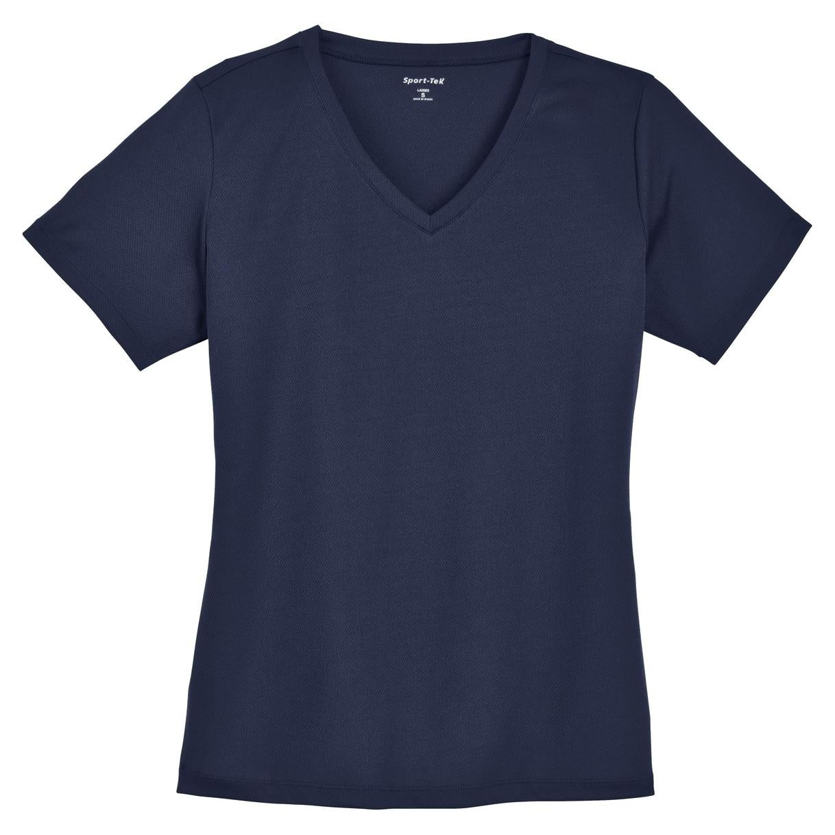 Black V-Neck Tee - Sport-Tek - Stylish Polyester Blend