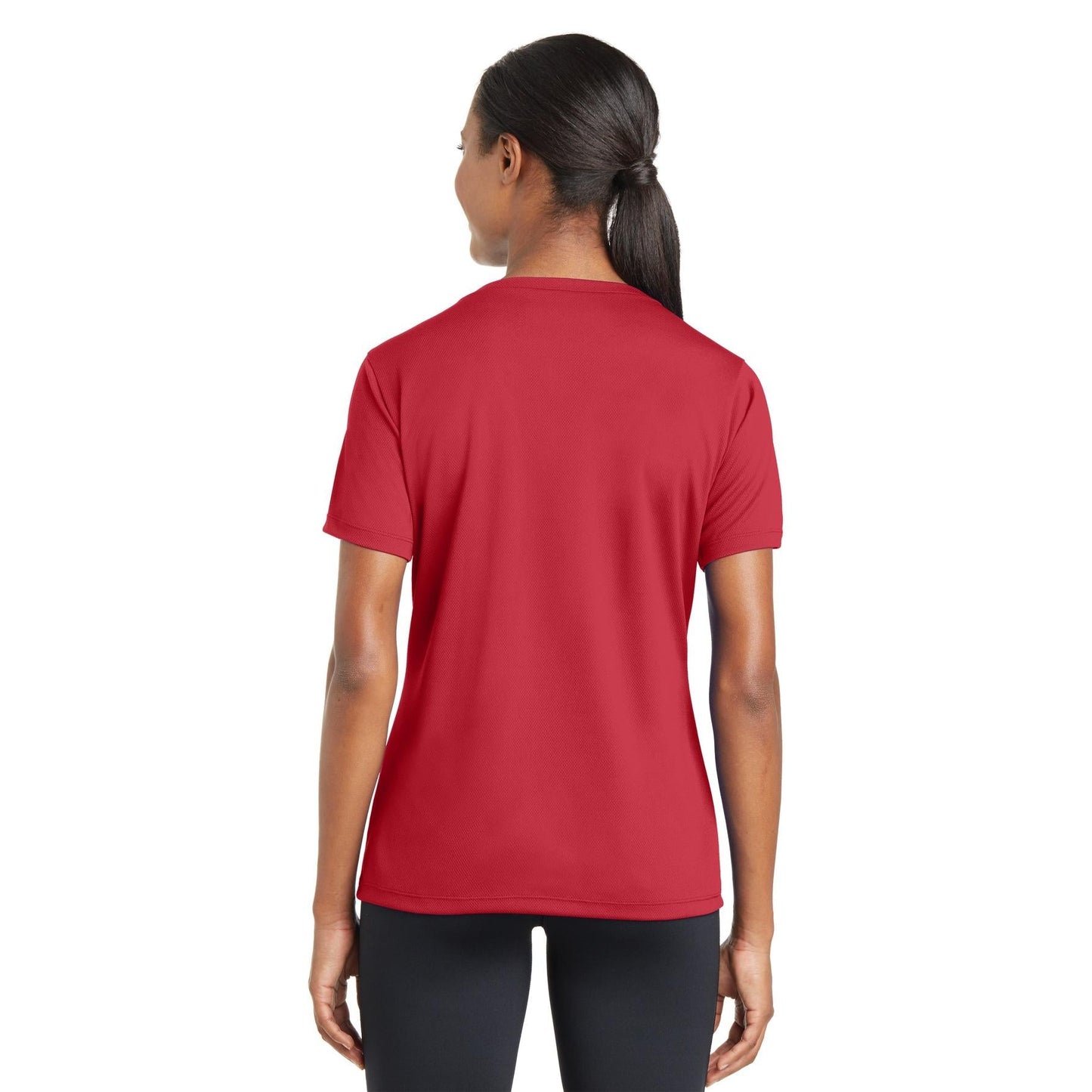 Black V-Neck Tee - Sport-Tek - Stylish Polyester Blend