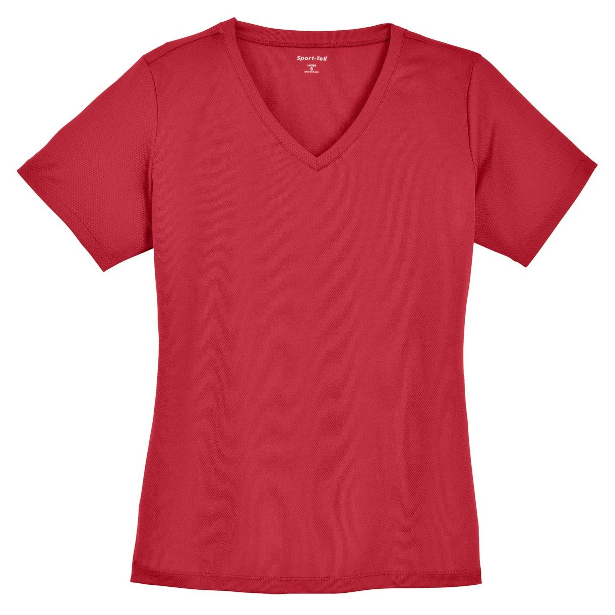 Black V-Neck Tee - Sport-Tek - Stylish Polyester Blend