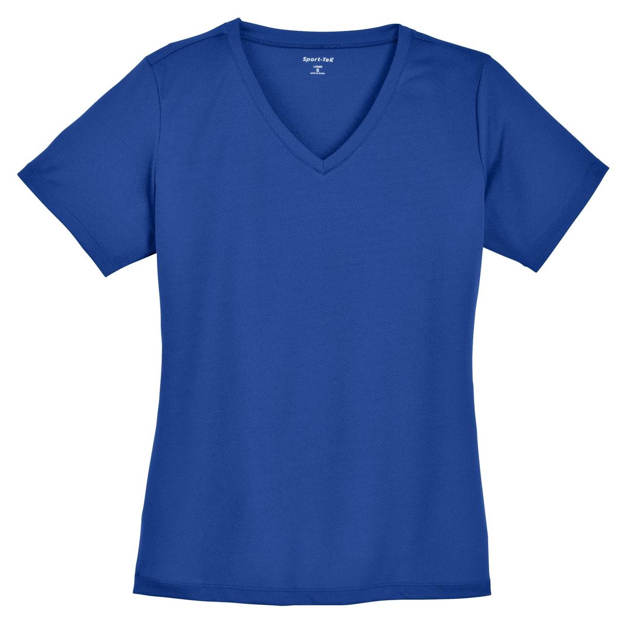 Black V-Neck Tee - Sport-Tek - Stylish Polyester Blend